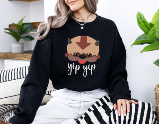 Anime sweatshirt, yip yip sweatshirt, Funny Air Flying Bison Shirt, ATLAB, Air Tribe,Sky Bison sweatshirt