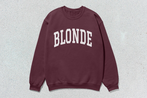 Blonde Sweatshirt Collegiate Crewneck Sweater Unisex