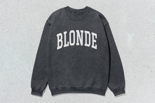 Blonde Sweatshirt Collegiate Crewneck Sweater Unisex