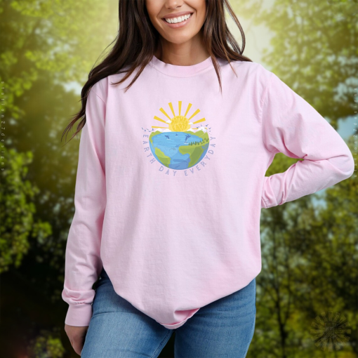 2024 Earth Day Shirt, Aesthetic Spring Clothing, Nature Camping or Hiking Long Sleeve Shirt, Unique Holiday Gift