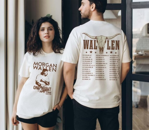 Morgan Wallen Tour 2024 T-Shirt, 90s Vintage Shirt, Morgan Wallen One Night At A Time Tour, Country Music Shirt, Cowboy Morgan Wallen Shirt