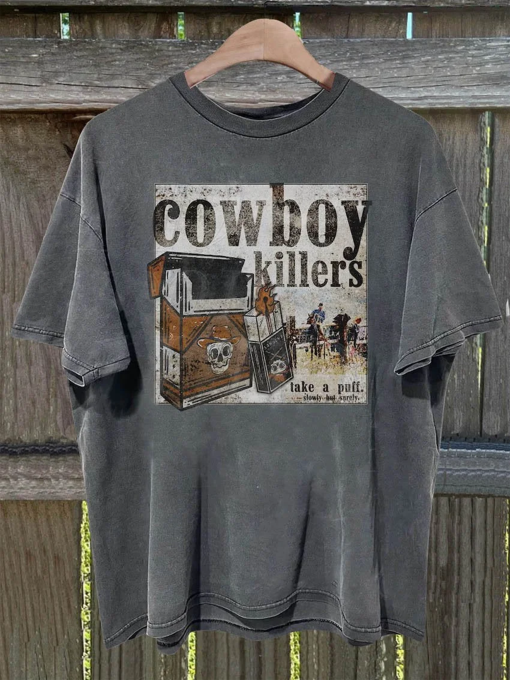 Vintage Cowboys 90s T-Shirt, Retro Country Shirt, Wester Unisex Tee, Heavy Cotton Shirt, Wild West Gift, Vintage Oversized Tee