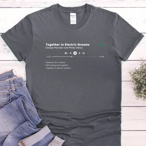 Personalized Song Lyrics Unisex Softstyle T-Shirt – Music Player Design, Customized with Your Favorite Song Title, Artist, Lyrics, Times