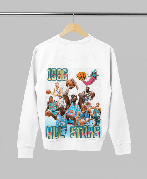 Vintage 90s Graphic Crewneck, 1996 All Stars, Vintage Crewneck, Vintage Streetwear, Sweatshirt, Mens sweatshirt, Shaq, Chicago Bull, Jordan