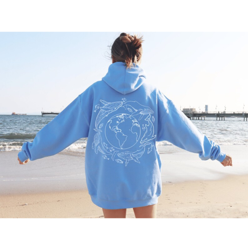 Ocean Inspired Style Ocean Beach Hoodie Coconut Girl Hoodie Mermaidcore Clothing Beachy Hoodies Christian Merch Christian Hoodie