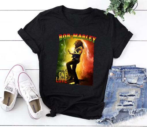 Bob Marley T-Shirt One Love Tee Shirt Music Legend Gift Men Women Kids Top Jamaican Ragga Superstar Unisex Tee Top