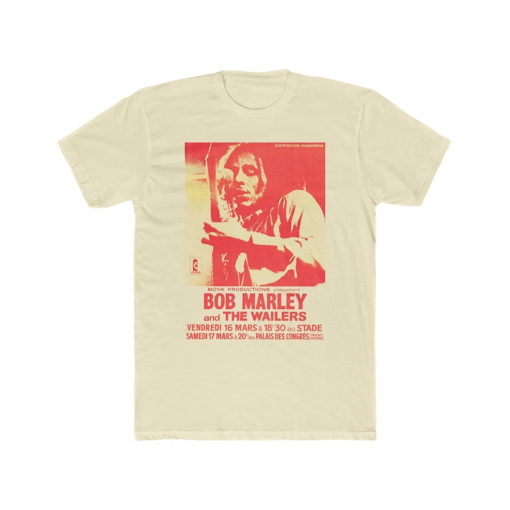 Bob Marley & The Wailers 1979 Vintage Ivory Coast Poster T-Shirt