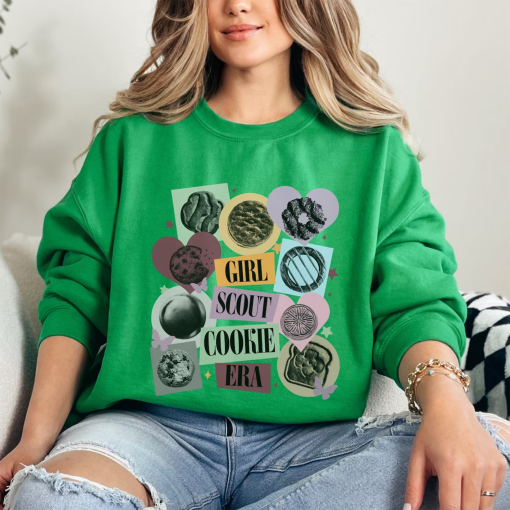 Girl Scout Cookie Era Sweatshirt, Scouts Shirt, Funny Camping Crewneck, Retro Style Pullover for Scouting Adventures, Gift for Her