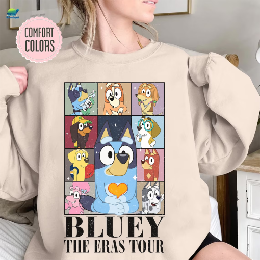 Bluey Eras Tour Shirt | Midnights Bluey Tee | Bluey The Eras Tour T-Shirt | Family-Themed Bluey Birthday Shirt | Fun Kids’