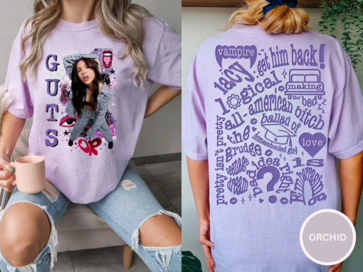 Olivia Rodrigo Guts Tour Track List Shirt, Guts Tour Sweatshirt