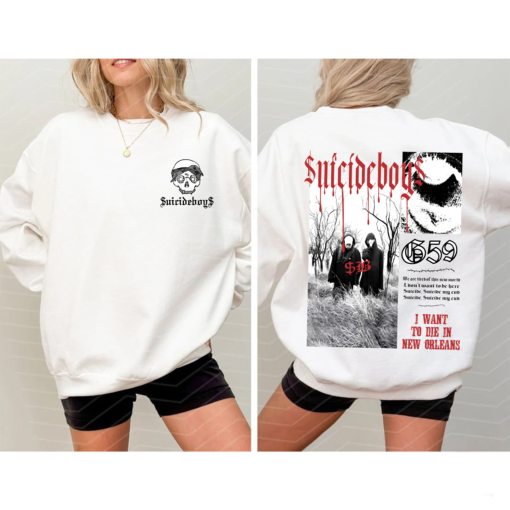 Suicideboys Unisex Sweatshirt, I Want To Die In New Orleans, Ruby Da Cherry Pullover, Scrim Sweatshirt, Grey Day Tour, Suicide Boys Merch g59