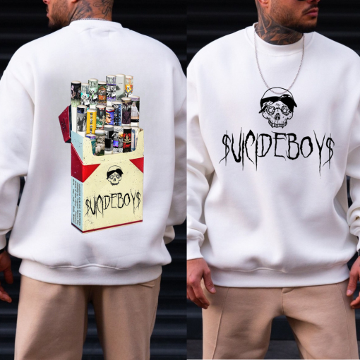 Vintage Suicideboys Cigarette Album Sweatshirt, vintage g59 shirt, Suicide Boys – Now The Moon’s Rising Album Shirt, Ghostemane Gift For Fan