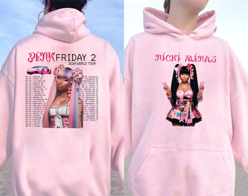 Retro Nicki Minaj Pink Friday Tour 2 Track List Shirt, Nicki Minaj Shirt, Gift For Barbz Shirt