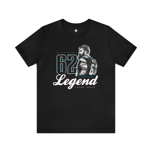 Jason Kelce “Legend” Tribute Tee – Celebrating 13 Seasons of Eagles Greatness, #62 Retirement Unisex Shirt, Philadelphia Football Fan Gear