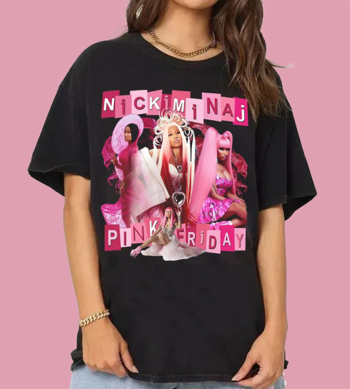 Limited Nicki Minaj Vintage Shirt,Retro Pink Friday Airbrush Tee,Nicki Minaj World Tour 2024 Shirt,Gag City Shirt,Pink Friday Comfort Shirt