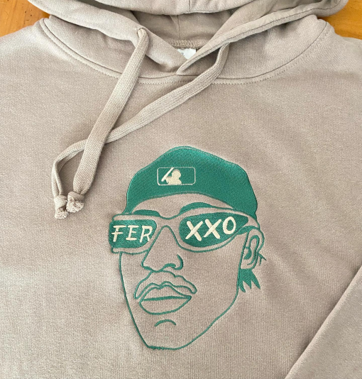 Ferxxo Feid Embroidered Hoodie – Ferxxo Gafas Concert Hoodie – Feid Unisex Gafas Hoodie – Ferxxo Merch – Feid Merch – Ferxxo Fan Merch Gift