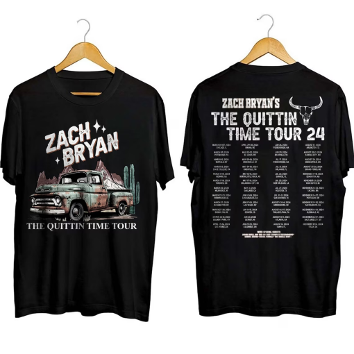 Zach Bryan Double Sides shirt, The Quittin Time Tour 2024 shirt