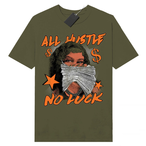 Jordan 5 Olive Green match Sneaker Match Tees Olive “All Hustle”