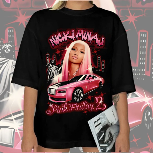 Nicki Minaj Shirt, Nicki Minaj Vintage Shirt, Pink Friday 2 Airbrush Nicki Minaj Shirt, Nicki Minaj Funny shirt