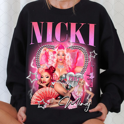 Vintage Rapper Nicki Minaj Shirt,Pink Friday 2 shirt,Nicki Minaj Tour TShirt,Retro Gag City Shirt,Nicki Lewinsky Airbrush Style Shirt 2024