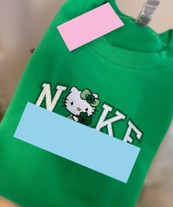 Emb Lucky Shamrocks Sweatshirt with Shamrock Sleeve…