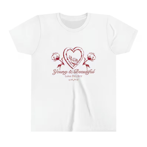 Young And Beautiful Baby Tee Lana Del Rey Shirt Aesthetic Top Coquette Clothing Baby Tee Y2k 00s Lana Del Rey Merch Lana Top Coquette Shirt