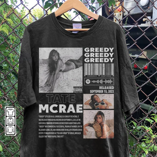 Tate McRae Music Merch Shirt, Tate McRae Greedy Album 90s Tee, Pop Rap Gift Bootleg Inspired Sweatshirt PTP 2311M