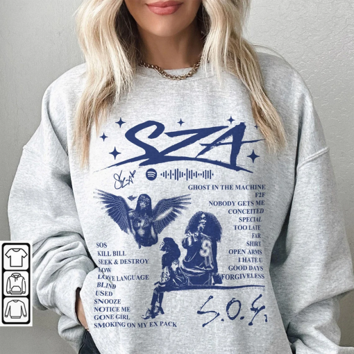 Sza Good Days SOS Album 90s Rap Music Shirt, Bootleg Rapper Album Vintage Y2K Sweatshirt, Retro Unisex Gift For Fan Hoodie 2110R MLUD