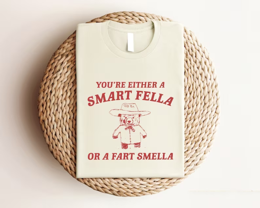 You’re Either A Smart Fella or A Fart Smella Shirt, Retro Comfort Cartoon Shirt, Funny Meme Shirt, Trash Panda Shirt, Trendy Cool Sweatshirt