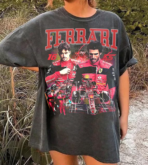 Vintage Charles Leclerc Shirt,Scuderia F1 Classic Retro Sweatshirt,Vintage Carlos Sainz Youth T-Shirt,Gift For Man And Women,comfort colors