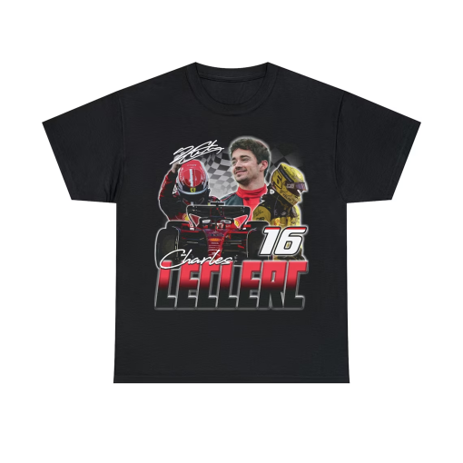 Charles Leclerc Formula 1 Racing Graphic T-Shirt, 2023 F1 Racing Shirt, Motorsport Clothing F1, Scuderia Ferrari F1 Bootleg T-Shirt