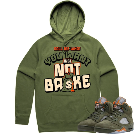 Jordan Retro 5 Olive 5s Hoodie to Match – CELADON NOT BROKE