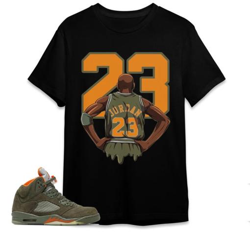 Jordan 5 Olive Unisex Shirt, Kid, Toddler, Sweatshirt, Hoodie, MJ 23 Back, Shirt To Match Sneaker