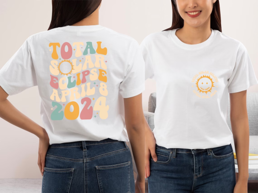 Solar Eclipse 2024 Shirt, Double-Sided Shirt, April 8th 2024 Shirt, Eclipse Event 2024 Shirt, Celestial Shirt, Gift for Eclipse Lover