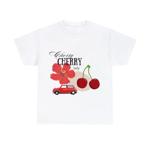 Cherry Tshirt, Vintage, Pinterest girl, Car tee, Ganni, Womans fashion