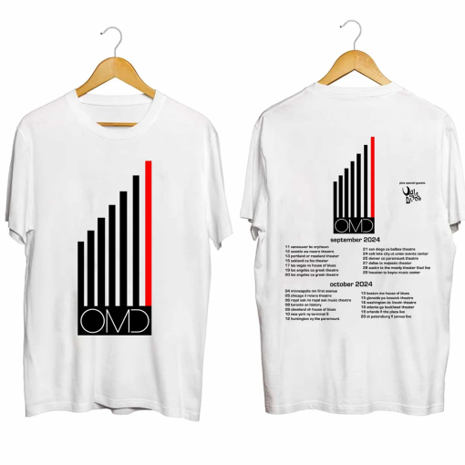 OMD – North American Bauhaus Staircase Tour 2024 Shirt, Orchestral Manoeuvres in the Dark Band Fan Shirt, OMD 2024 Concert Shirt