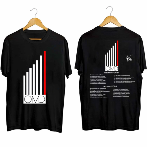 OMD – North American Bauhaus Staircase Tour 2024 Shirt, Orchestral Manoeuvres in the Dark Band Fan Shirt, OMD 2024 Concert Shirt