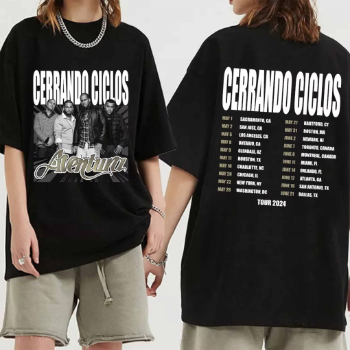 Aventura Cerrando Ciclos 2024 Tour Shirt, Aventura Band Fan Shirt, Aventura 2024 Concert Shirt, Cerrando Ciclos 2024 Concert Shirt