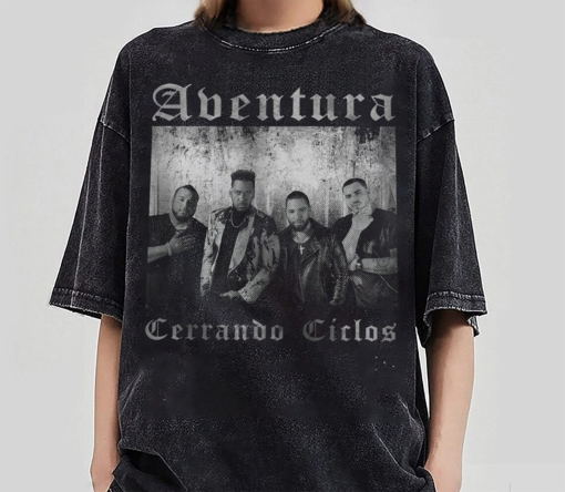 2024 Aventura Tour Concert, Bachata, Cerrando Ciclos, Graphic T-Shirt Merch Unisex Garment-Dyed T-shirt