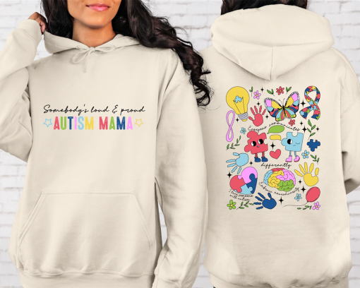 Autism Mama Sweatshirt, Somebody’S Loud & Proud Autism Mama Sweatshirt ,Autism Awareness Shirt, Autism Mama Shirt,Autism Month Hoodie,Autism