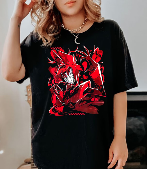 Alastor T-Shirt Unisex, Hazbin Hotel Characters, Alastor Hazbin Hotel Shirt, Angel Dust shirt, Niffty, Cherri, Sir Pentious, Gifts.