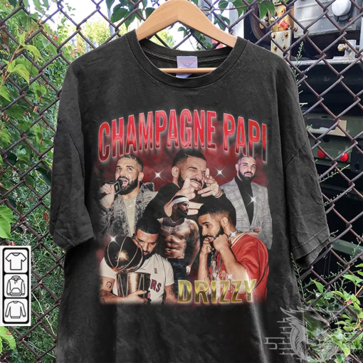 Drake Rap Shirt, Drake Champagne Papi Vintage 90s Y2K Bootleg Drizzy Sweatshirt, Drake Bootleg 2023 Gift For Fan Graphic Tee Rap0806VL