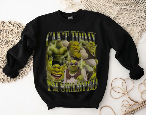 Can’t Today I’m Swamped Shirt, Shrek Bootleg Fiona Princess Shirt, Shrek and Fiona Shirt, Sassy Shrek Shirt, Funny Shrek Trending Tee