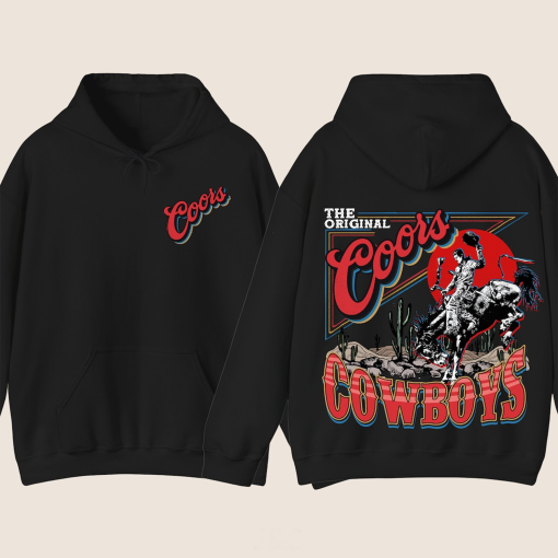 Coors Western Cowboy Hoodie, Vintage 90s Graphic Western Hoodie, Retro Coors Hoodie, Rodeo Oversize Cowboy Hoodie, Wild West Gift, Cool Gift