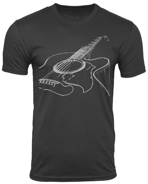 Acoustic Guitar T-Shirt Musician Tee Think Out Loud Apparel, guitar player shirt gift for men cool band shirt music lover Artist Man Gift