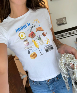 Trendy Brunch Y2K Baby Tee, Girlhood shirt…