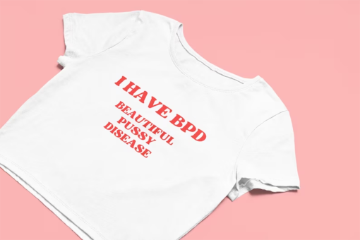 BPD Crop Top, Funny Y2k Crop Top, Funny Y2k Baby Tee, Funny Cute Y2k Shirt, 90s 2000s Y2k Clothing, Baby Tee Y2k Tops