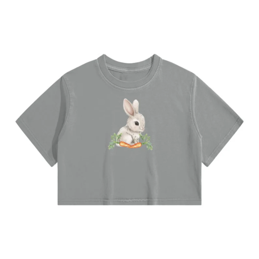 Coquette Aesthetic crop top Vintage Pastel Retro Bunny T shirt / Gift Y2K 90s