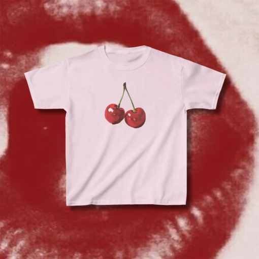 Cherry y2k crop top Red Aesthetic Cherries Trendy Womens Coquette  crop top