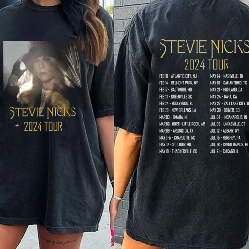 Stevie Nicks 2024 Live In Concert Shirt, Vintage Stevie Nicks Shirt Fan Gifts, Stevie Nicks 2024 Tour Shirt